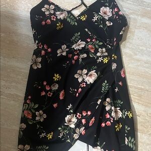Charlotte Russe Black Floral Mini Dress